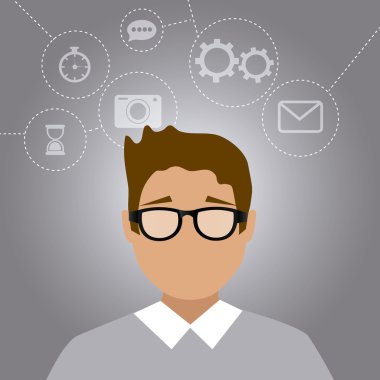 Teknoloji tasarım, vektör çizim.