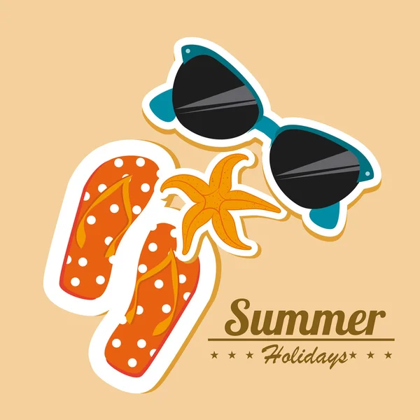 Diseño de verano, ilustración vectorial . — Vector de stock