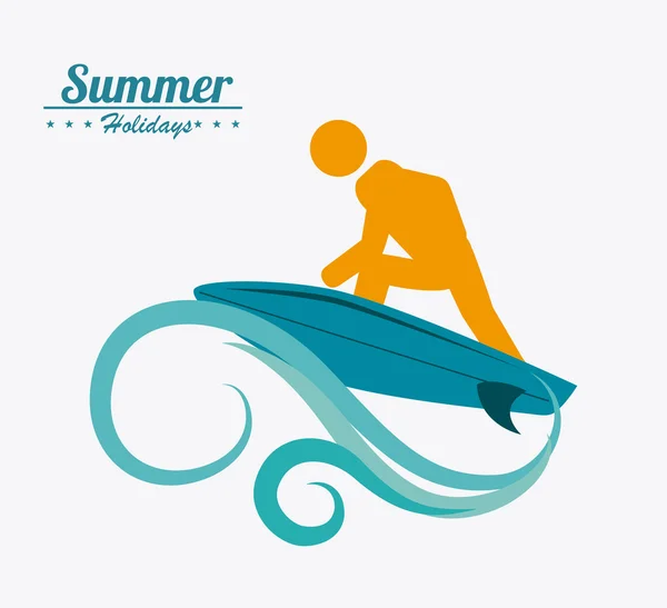 Diseño de verano, ilustración vectorial . — Vector de stock