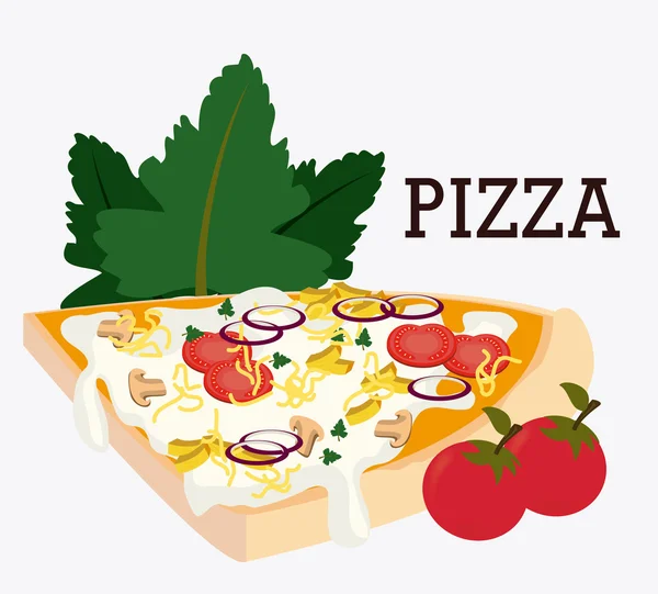 Pizza design, vector illustration. — Stock Vector