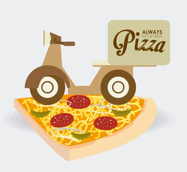 Diseño de pizza, ilustración vectorial . — Archivo Imágenes Vectoriales