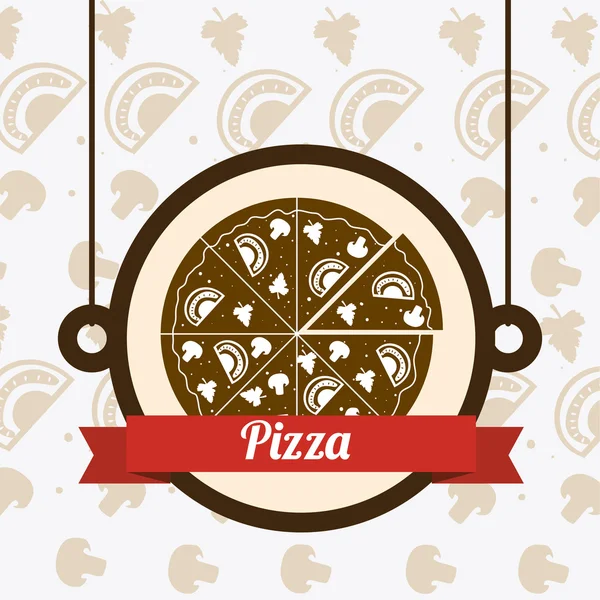 Pizza design, vektorové ilustrace. — Stockový vektor