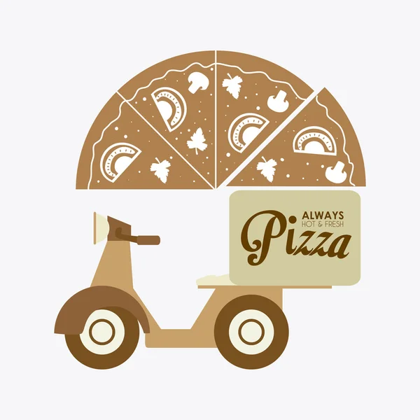 Pizza-Design, Vektorillustration. — Stockvektor