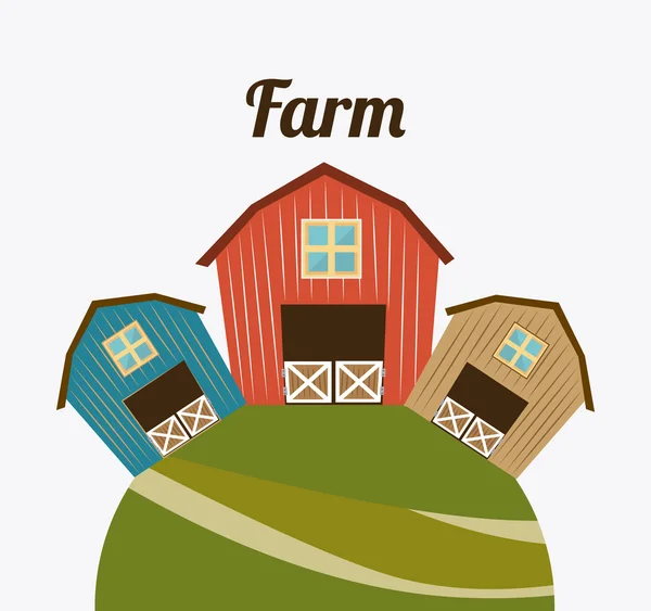 Farm design, vector illustration. — Stock Vector