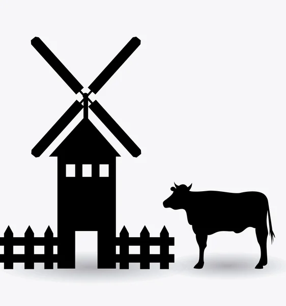 Diseño de granja, ilustración vectorial . — Vector de stock
