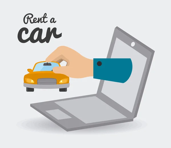 Rent a car design, Vektorillustration. — Stockvektor