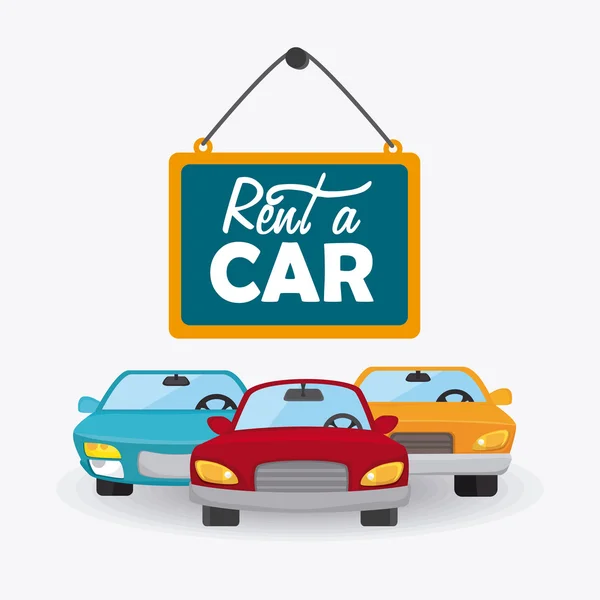 Rent a car design, Vektorillustration. — Stockvektor