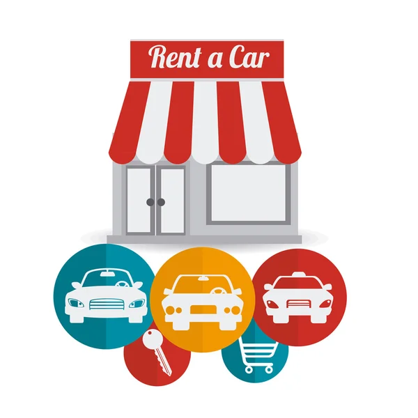 Rent a car design, vector illustration. — Stock Vector