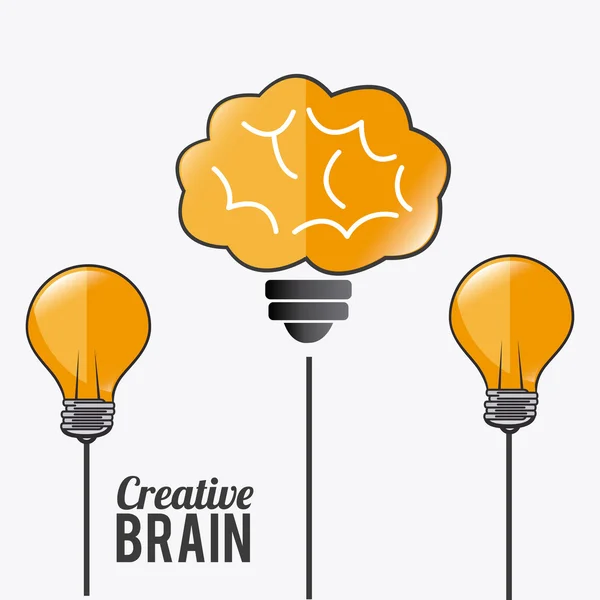 Diseño cerebral, ilustración vectorial . — Vector de stock