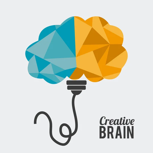 Diseño cerebral, ilustración vectorial . — Vector de stock