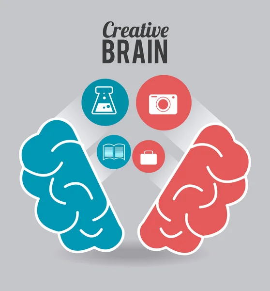 Brain design, vector illustration. — Stock Vector