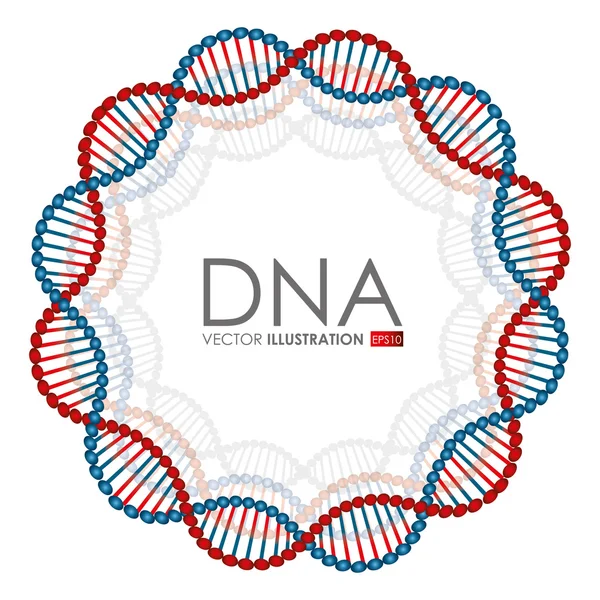 Dna 디자인, 벡터 일러스트 레이 션. — 스톡 벡터