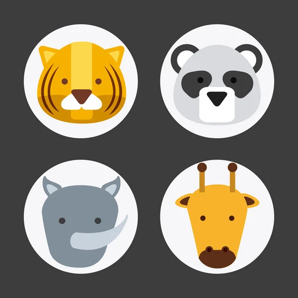 Animales lindo — Vector de stock