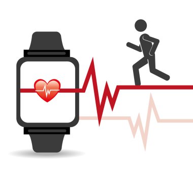 Fitness tasarım, vektör çizim.