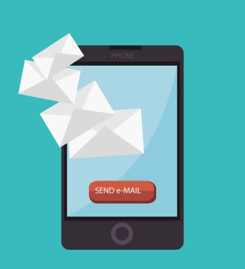 E-posta tasarım, vektör çizim.