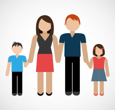 Aile tasarım, vektör çizim.