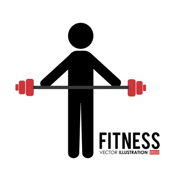 Fitness ontwerp, vectorillustratie. — Stockvector