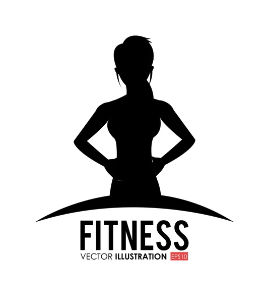 Fitness design, illustrazione vettoriale . — Vettoriale Stock