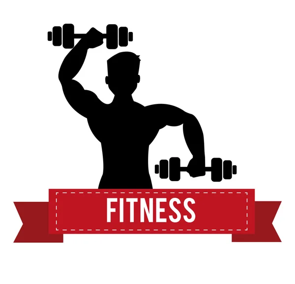 Fitness design, vector illustration. — Stock Vector