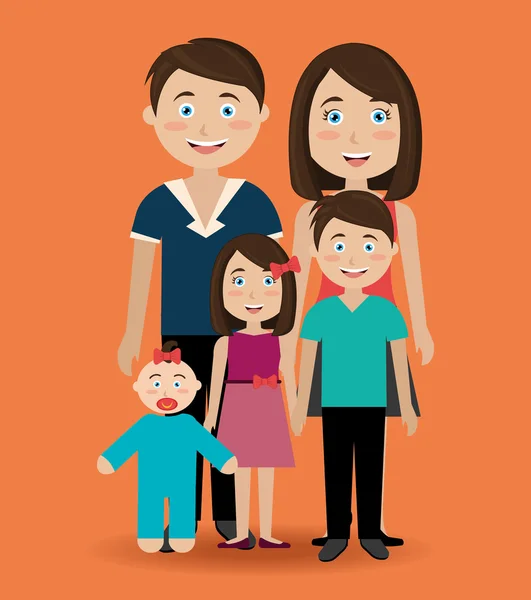 Familie ontwerp, vectorillustratie. — Stockvector