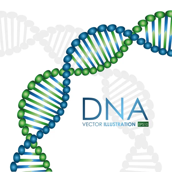 DNA-design illusztráció. — Stock Vector