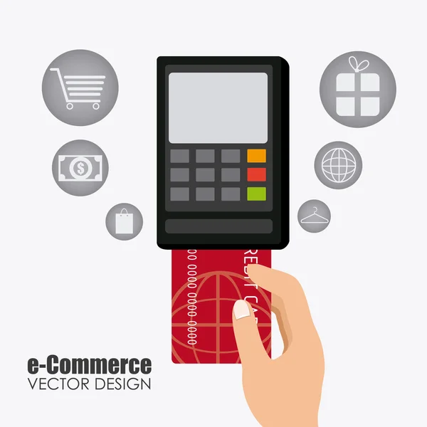 E-kereskedelem design illusztráció. — Stock Vector