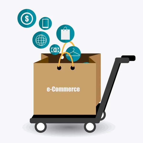 Illustration zum E-Commerce-Design. — Stockvektor