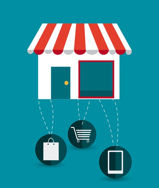 Illustration de design e-commerce . — Image vectorielle