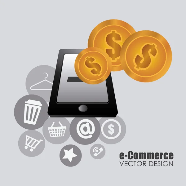 E-komerce návrh ilustrace. — Stockový vektor