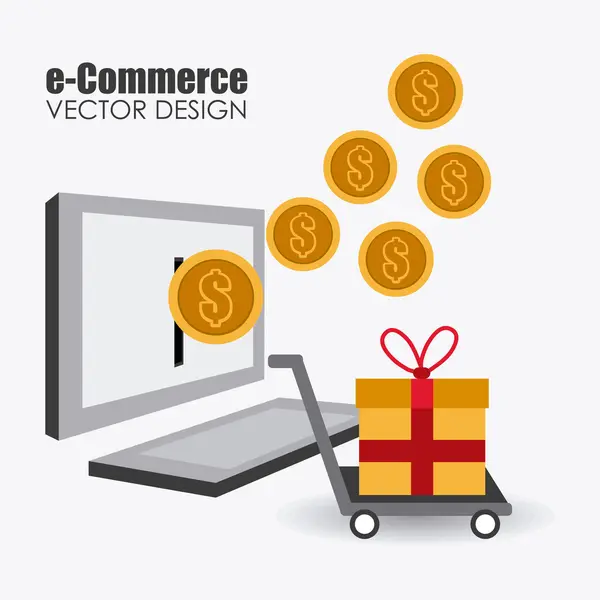 Illustration zum E-Commerce-Design. — Stockvektor