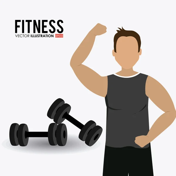 Illustration zum Fitnessdesign. — Stockvektor