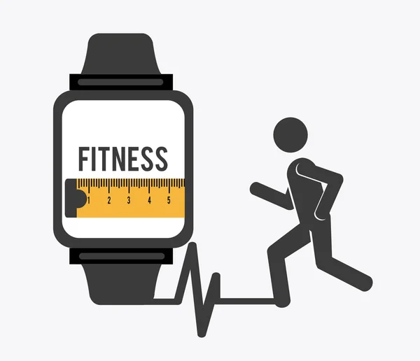 Fitness design illusztráció. — Stock Vector