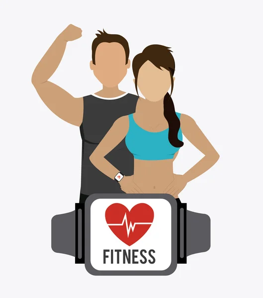 Ilustración de diseño Fitness . — Vector de stock