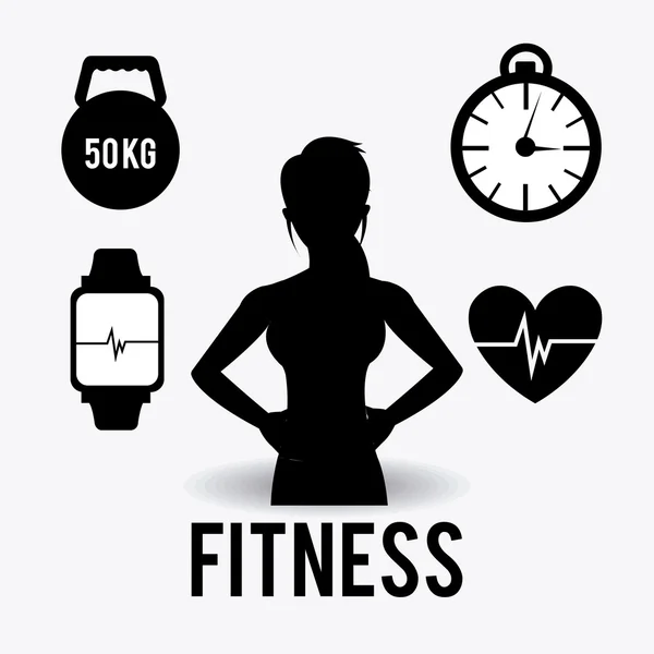 Fitness design illusztráció. — Stock Vector