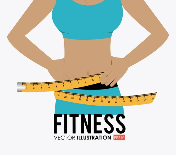 Ilustração de design de fitness . — Vetor de Stock