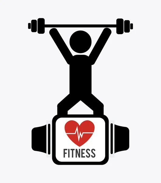 Fitness design illusztráció. — Stock Vector