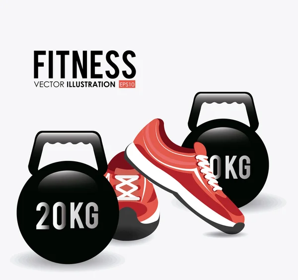 Illustrazione di design Fitness . — Vettoriale Stock