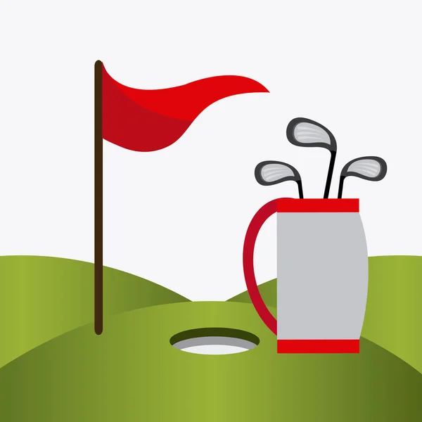 Ilustração de design de golfe . — Vetor de Stock