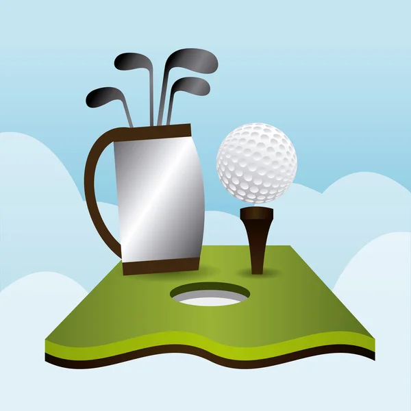 Diseño de golf ilustración . — Vector de stock