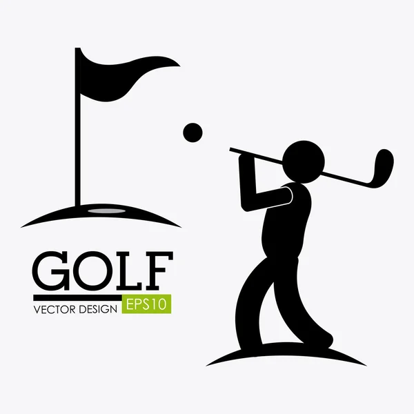 Golf design illusztráció. — Stock Vector