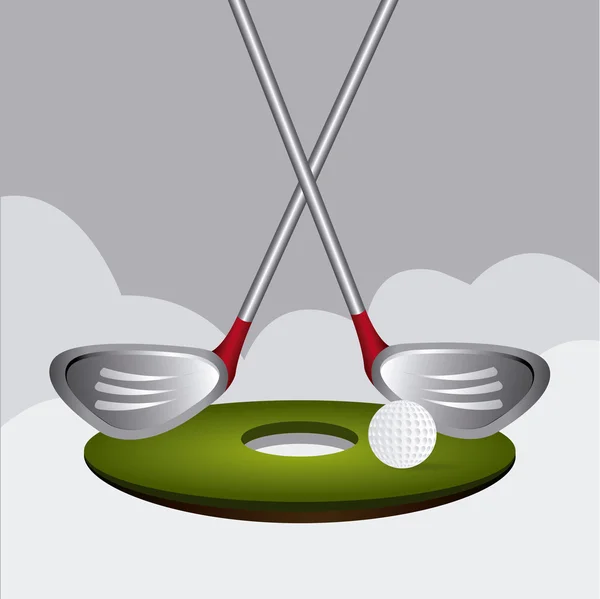 ゴルフ設計図. — ストックベクタ