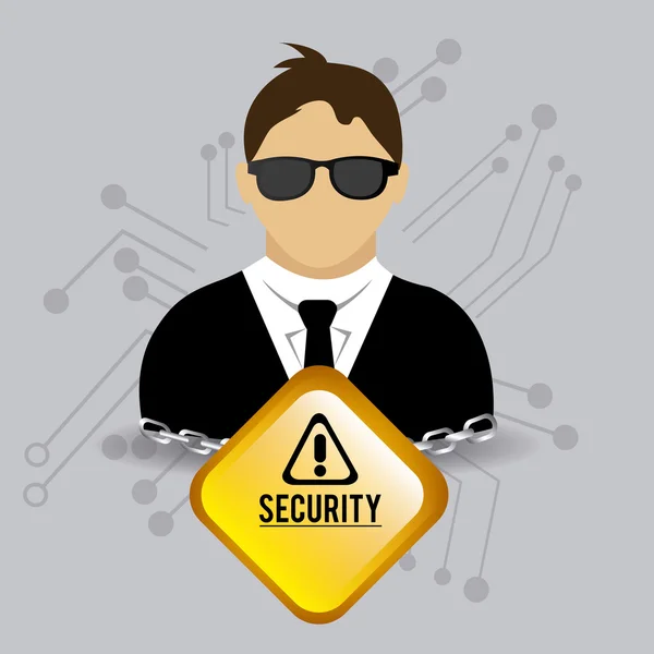 Diseño de seguridad ilustración . — Vector de stock