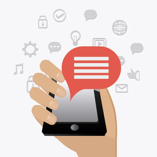 Technologie-Design über weißem Hintergrund, Vektorillustration. — Stockillustration Technologie Design Illustration. — Stockvektor