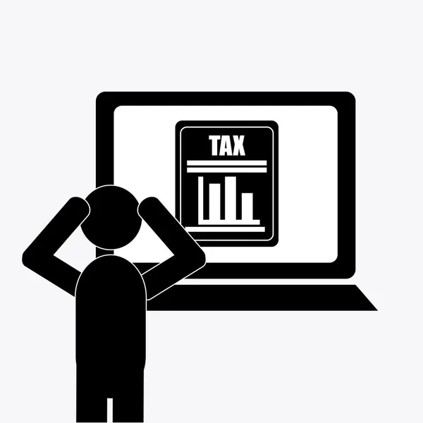 Bemessungsgrundlage Steuern. — Stockvektor