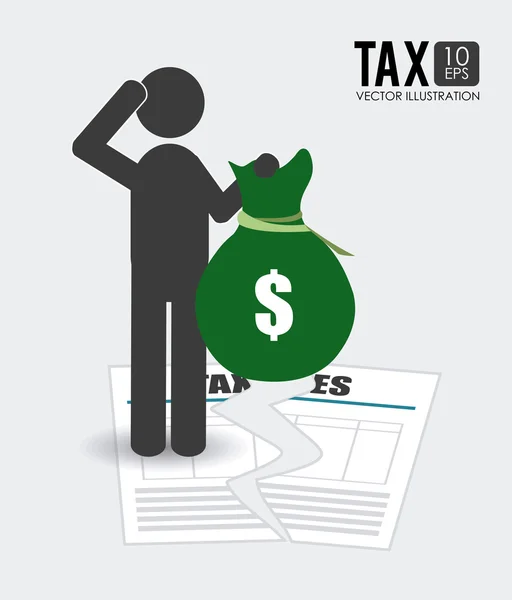 Diseño de impuestos ilustración . — Vector de stock