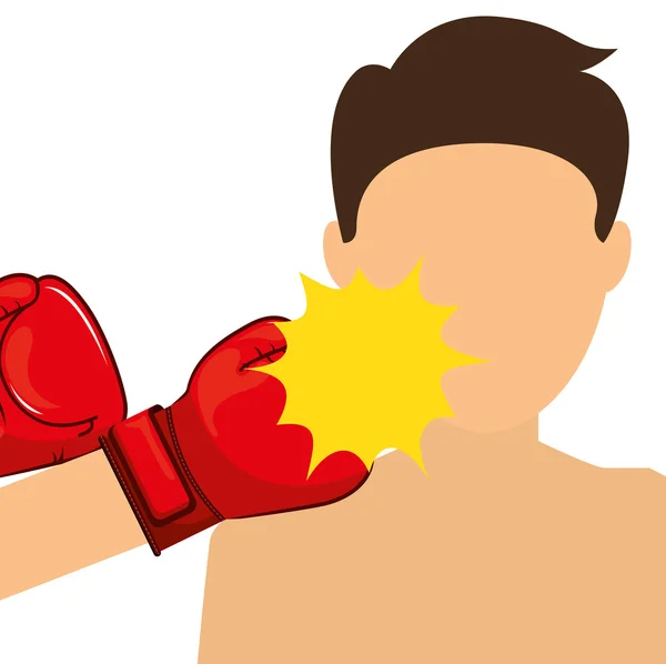 Boxeo deporte — Vector de stock