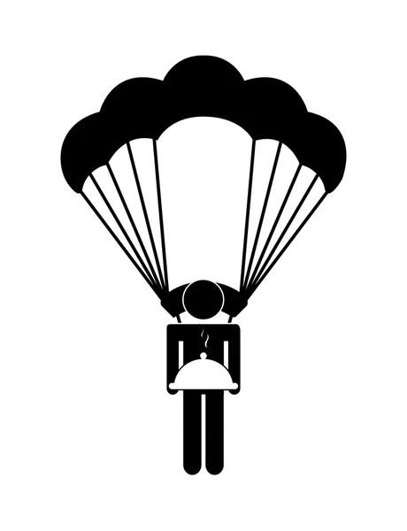 Paracaídas chica — Archivo Imágenes Vectoriales