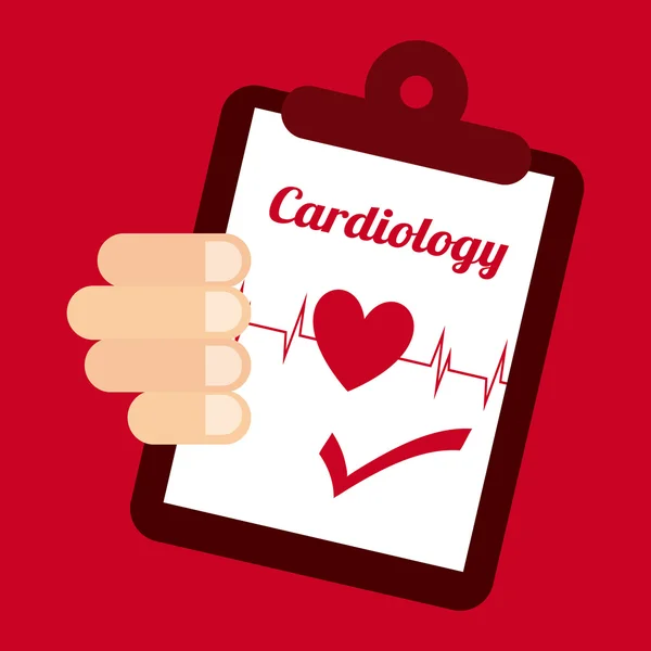 Cardiologia — Vettoriale Stock