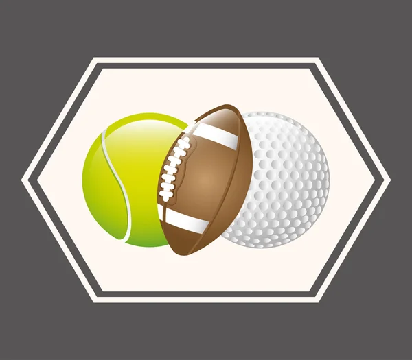 Sports balls — Stock Vector