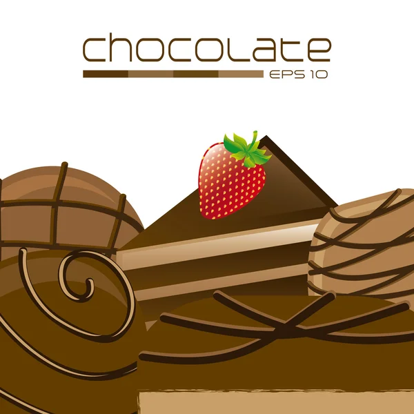 Chocolate delicioso — Vetor de Stock